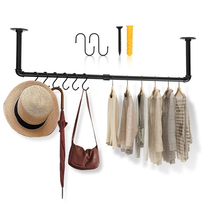 Kleiderstange U-Form Handtuchhalter Jackenhalter Garderobenstange 92cm