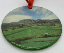 Tuscany Italy Hillside Christmas Ornament Souvenir Travel Porcelain