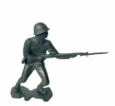 Louis Marx Toy soldier kamikaze figure 6" silver Japanese WW2 vtg bayonet charge