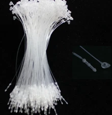 1000Pcs/lot 3" Transparent Garment Price Tag Barbs Security Loop snap Lock Ties