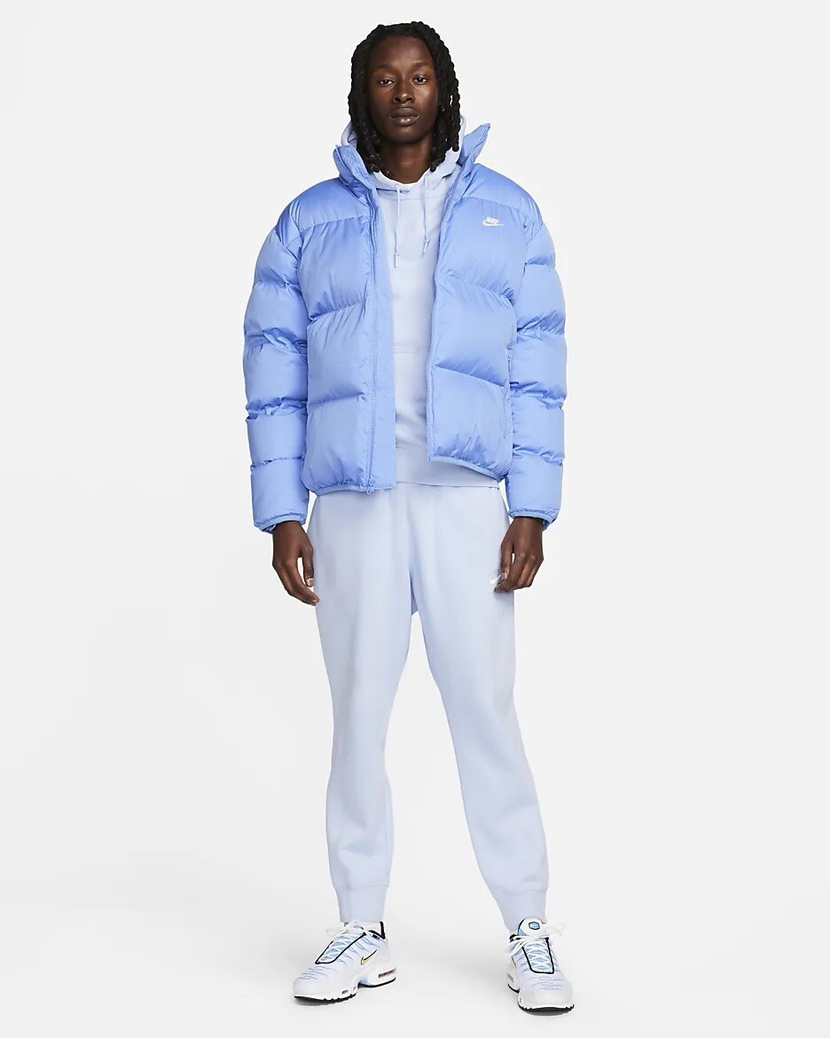 Men's Large---Nike Sportswear Club Puffer Jacket 'Polar Blue White