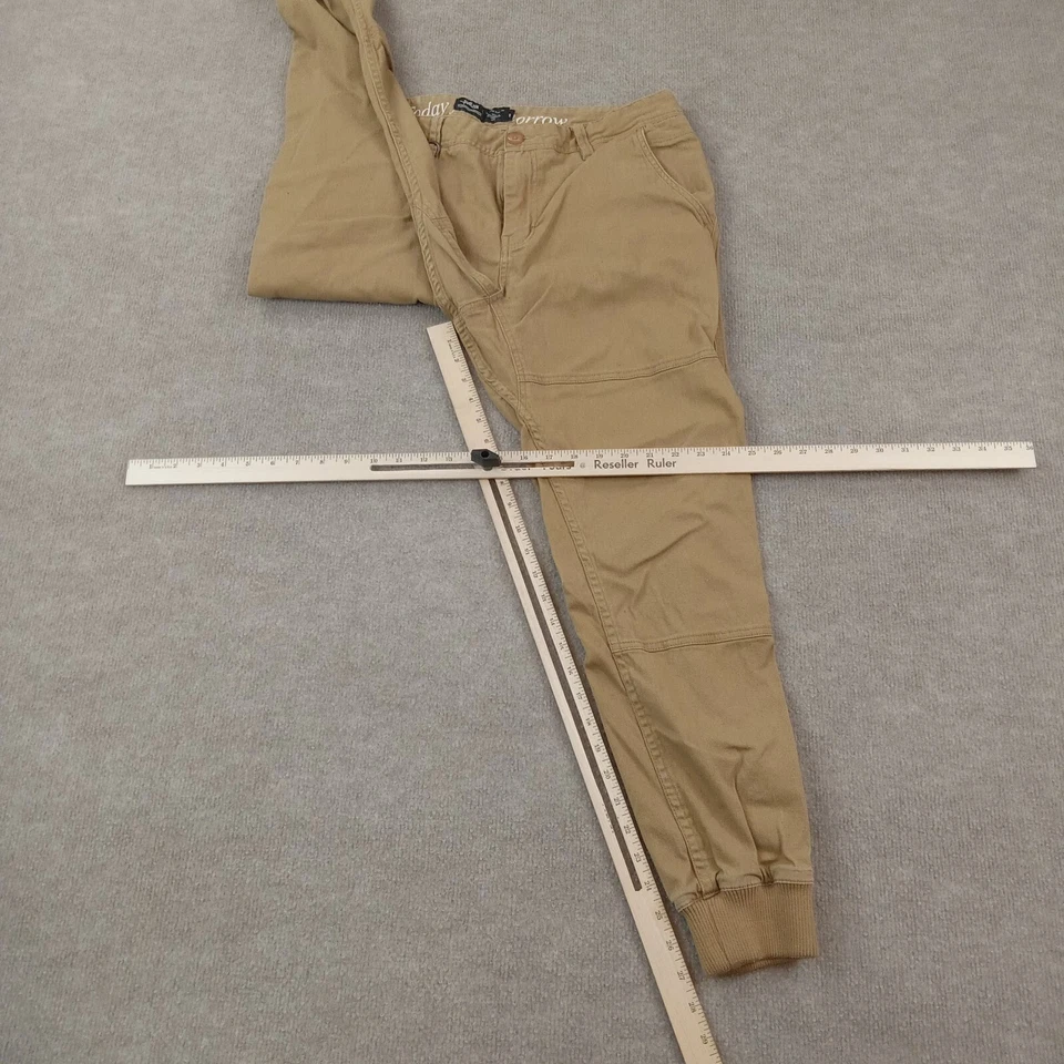 Pantalones de chándal Publish para hombre talla 36x27 marrón legado cremallera bolsillo elástico informal Foto 2 de 4