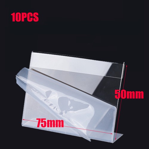 10PCS S/M/L Clear Acrylic Sign Display Holder Name Card Label Price Stands Tags - Picture 7 of 8