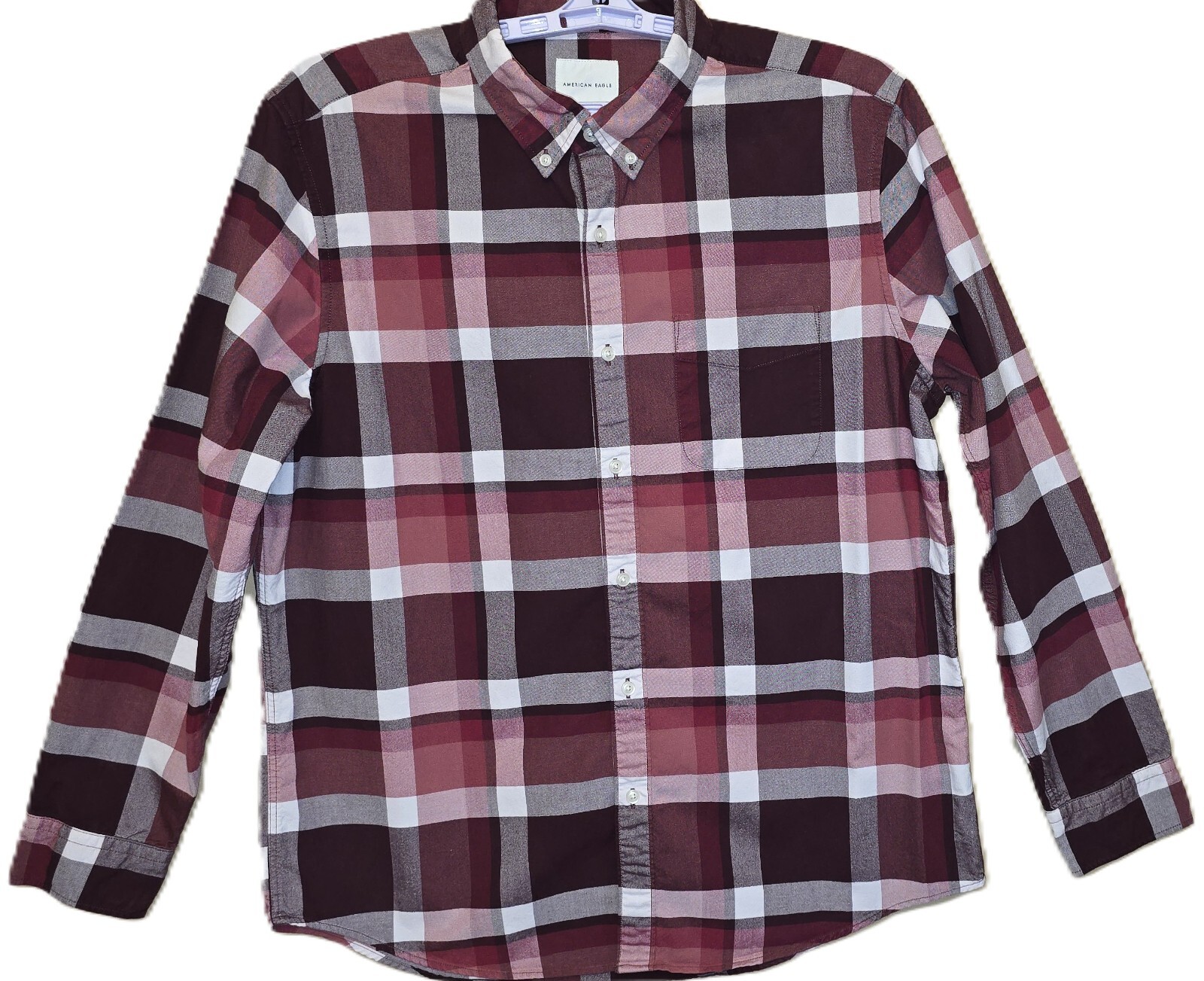 American Eagle Button Down Checkered Shirt Men's … - image 1