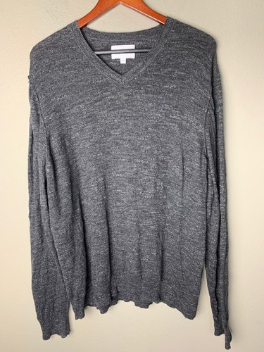 Suéter Pullover Gris Cuello en V 100% Algodón Talla L Lucky Brand Para Hombres - Imagen 2 de 5