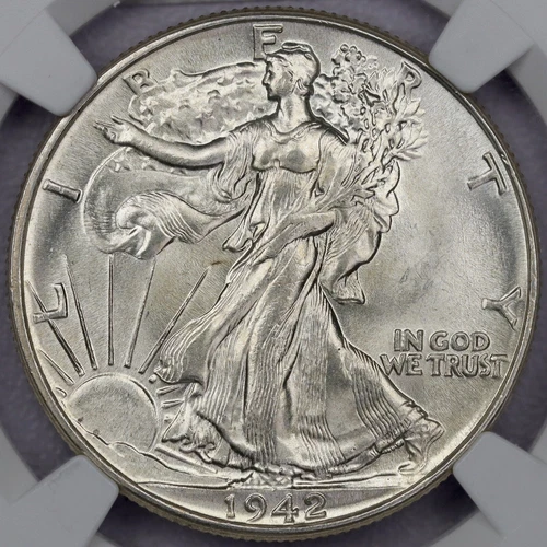 1942 50c Walking Liberty Half Dollar - NGC MS 64