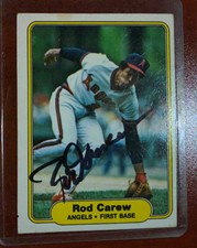 Fleer Rod Carew California Angels #81 Baseball Card SIGNED