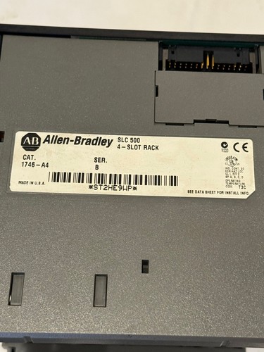 Allen Bradley 1746-A4 Series B SLC 500 4 Slot Rack 1746-P2 120V Power USED - Picture 10 of 10