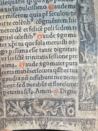 Page sur Vélin & Livre d'Heures & Moyen Age & Haute Epoque & Incunable - Foto 3 di 12