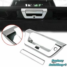 Set Chrome Tailgate Door Handle Bezel Decor Cover Trim For Ford F150 2015-2020