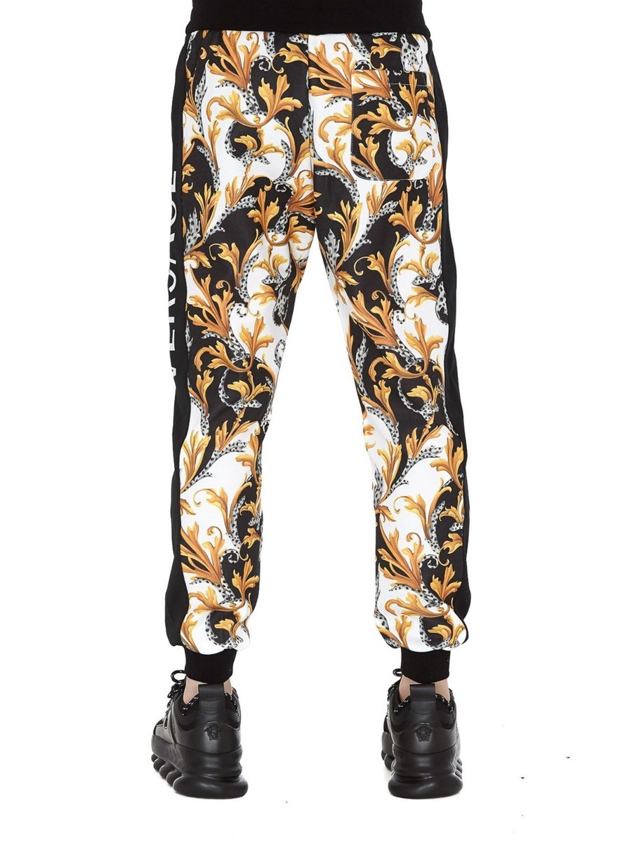 VERSACE Acanthus yellow & blacknbarocco baroque track pants