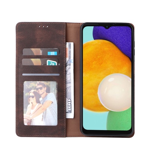 For Samsung Galaxy A22 A33 A51 A72 Plain Leather Flip Stand Wallet Phone Case - Picture 43 of 58