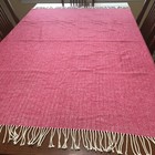Nido Notte Italia Throw Blanket Wrap 51 x 60 Pink Herringbone Soft Cotton Italy