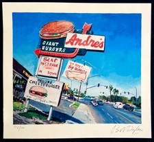 Bob Dylan Lithograph COA Original Signed op Numbered Pencil Art Museum @