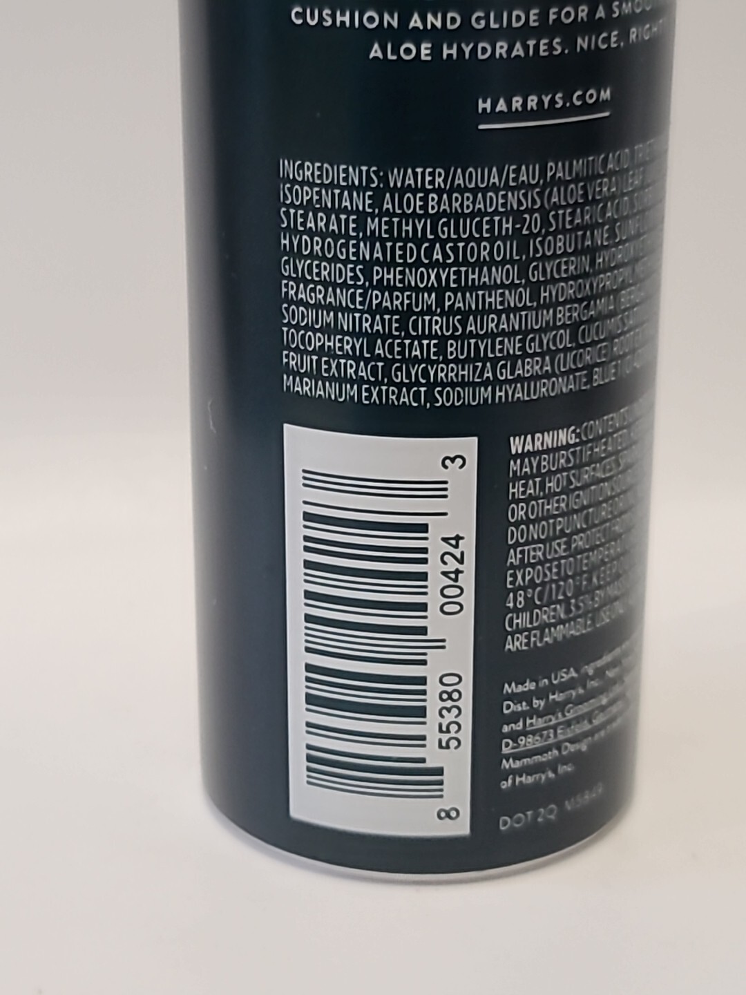 2 PACK• HARRY'S SHAVE GEL Shaving Gel with Aloe TRAVEL SIZE 2 OZ