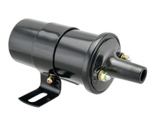 Black Universal 12 Volt External Ignition Coil Oil Filled 45000 V Sb Chevy Ford