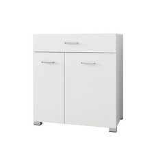 Armoire de rangement commode salle de bain cuisine blanc en MDF 75x78,5x45 cm