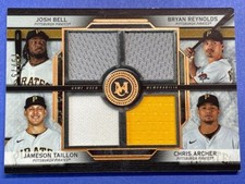 2020 Topps Museum Bell Taillon Reynolds Archer Quad Patch Pirates /99
