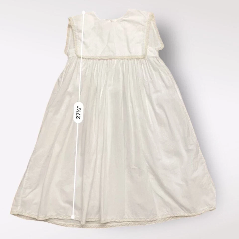 Bella Luna by Strasburg Vintage Girls Dress Size 4 White Lace Cottagecore - Image 3 of 4