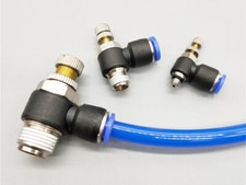 MALE STUD PUSH IN FIT PNEUMATIC FITTING FLOW CONTROL VALVE AIR WATER 4 6 8 10 MM