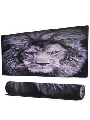 Gaming Mousepad XXL Löwe rutschfest und Wasserabweisend Mauspad 60x40cm
