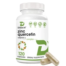 Quercetin 500mg w/ Zinc Complex & Vitamin C, Ultimate Immune Support Capsules
