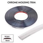<!--F#f_0-->Auto Chrome Molding Trim Silver Strip Body Ornament Car Cabin Safeguard 8mm~50mm<!--F/-->