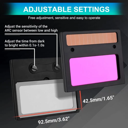 NEW Pro Auto Darkening Welding Helmet Arc Tig mig Grinding Welders Mask Solar - Picture 8 of 13
