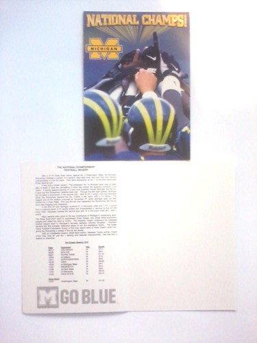 Bernie Kosar Greeting Cards Michigan National Champs 1997 Football Scores Blank - Picture 3 of 3