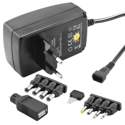 BESTPLUG Fuente de alimentación universal cargador hasta 1000mA 230 voltios IN a 3 4,5 5 6 7,5 9 12V OUT