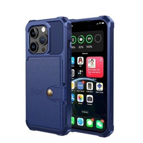 For iPhone 16e 15 14 13 12 11 Pro Max Plus X Wallet Leather Card Slot Case Cover - Picture 19 of 67