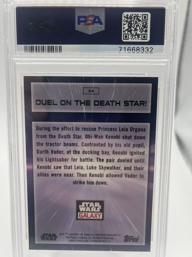 Star Wars Galaxy #34 2022 ¡Duelo en la estrella de la muerte! - PSA 10 - Imagen 2 de 2