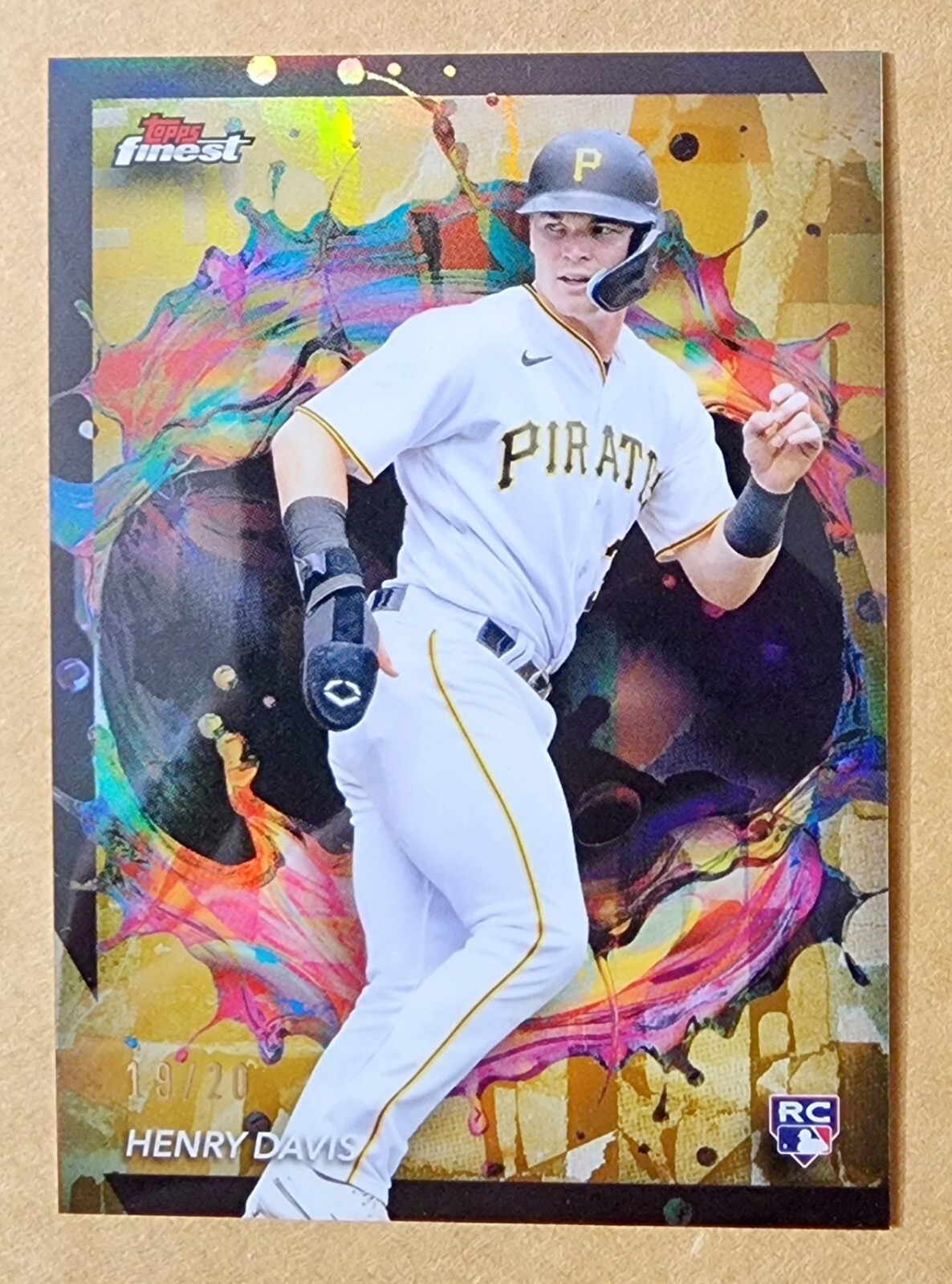 2024 Topps Finest Henry Davis RC Gold Refractor 19/20 Pirates #289 Rare Rookie