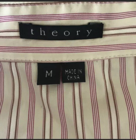 Theory  button down size Medium Stripes Color Sof… - image 4