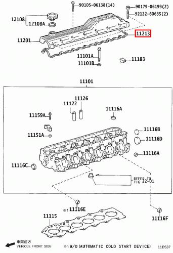 Genuine LandCruiser 80 105 100 Series 1HD T 1HZ Tappet Rocker Cover Gasket - Picture 10 of 15