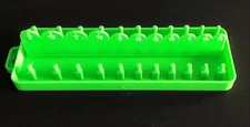 GOLIATH INDUSTRIAL TOOL SAE GREEN 1/4" DRIVE SOCKET TRAY RACK HOLDER 22 SOCKETS