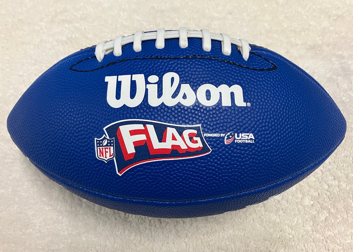 Wilson NFL USA Flag Play Football - New Kids Blue White