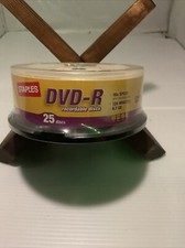 Staples 25-Pack Blank DVD R Discs 16x Speed 4.7 GB 120 Min Spindle