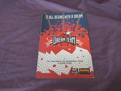 1996 Men’s USA Basketball Dream Team Player’s Guide Texaco Havoline