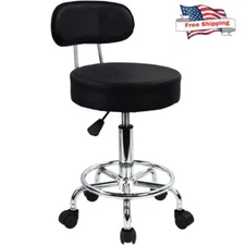 Adjustable Seat Work Shop Stool Chair Swivel Bench Bar Rolling Garage Mechanics