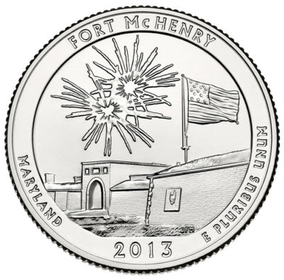 #ad #ad 2013 P Fort McHenry National Memorial Quarter Brilliant Uncirculated ATB $1.79