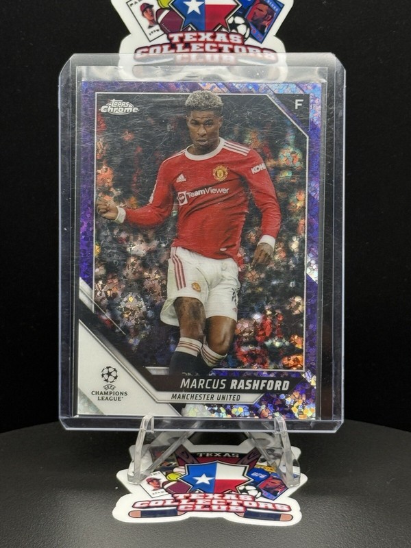 2021/22 Marcus Rashford Topps Chrome UCL Purple Refractor 43/250 #111