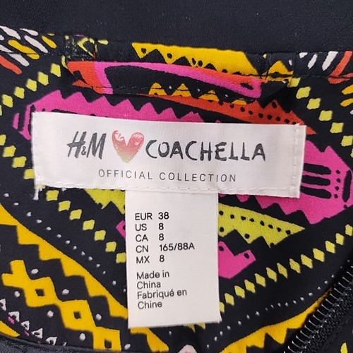 H&M Coachella Collection Jacket Womens Size 8 1980's Bright - Picture 16 of 19