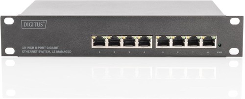 DIGITUS Gigabit Ethernet Netzwerk-Switch - 10 Zoll - 8 Ports - L2+ Managed - VLA - 第 3/5 張圖片