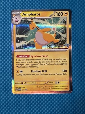 Ampharos 075 Chaos Rising Stamped Promo NM Near Mint