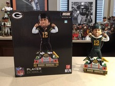 Aaron Rodgers Green Bay Packers 1950s Classic Jersey Bobblehead