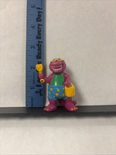 Barney The Dinosaur 2.5  Beach Action Figure 1993 Yellow Shovel Bucket Mini PVC