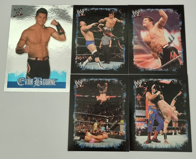 2009 Topps WWE Rivals Stickers Set 5/5 Evan Bourne / Matt Sydal #34 bis #38