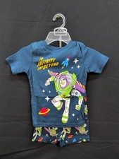 Disney Boys Snug Fit Pajama Set Size 6 Lot of 3 McQueen Buzz Mike  Sally Multi