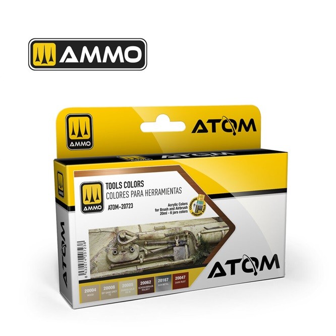 Ammo Mig Atom-20723 - Atom Tools Colors Set - New